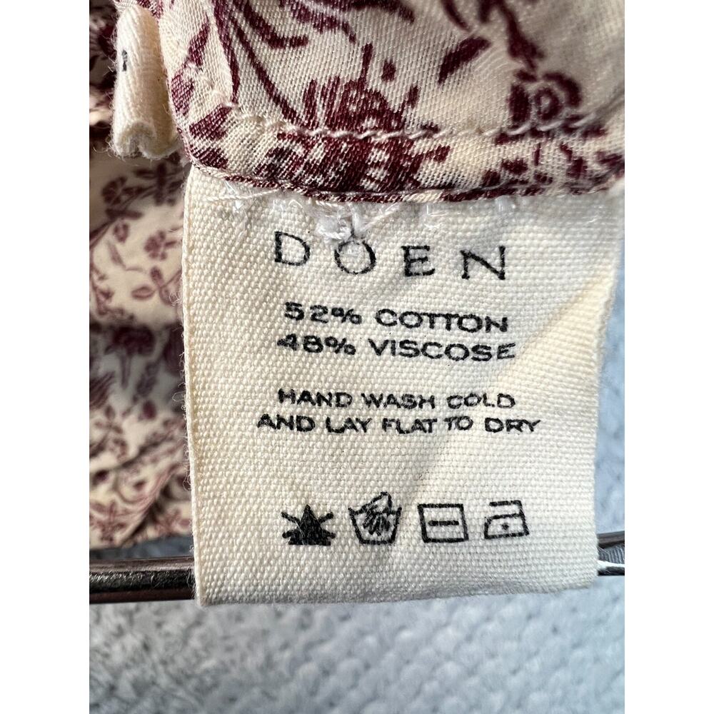 Doen Women Floral Peasant Top Sz Small Summer Boho Cottagecore Prairie Lagenlok - Picture 14 of 16